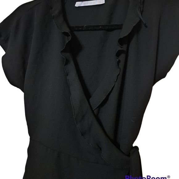 ZARA Trafaluc Collection Black Wrap Blouse - Picture 3 of 5